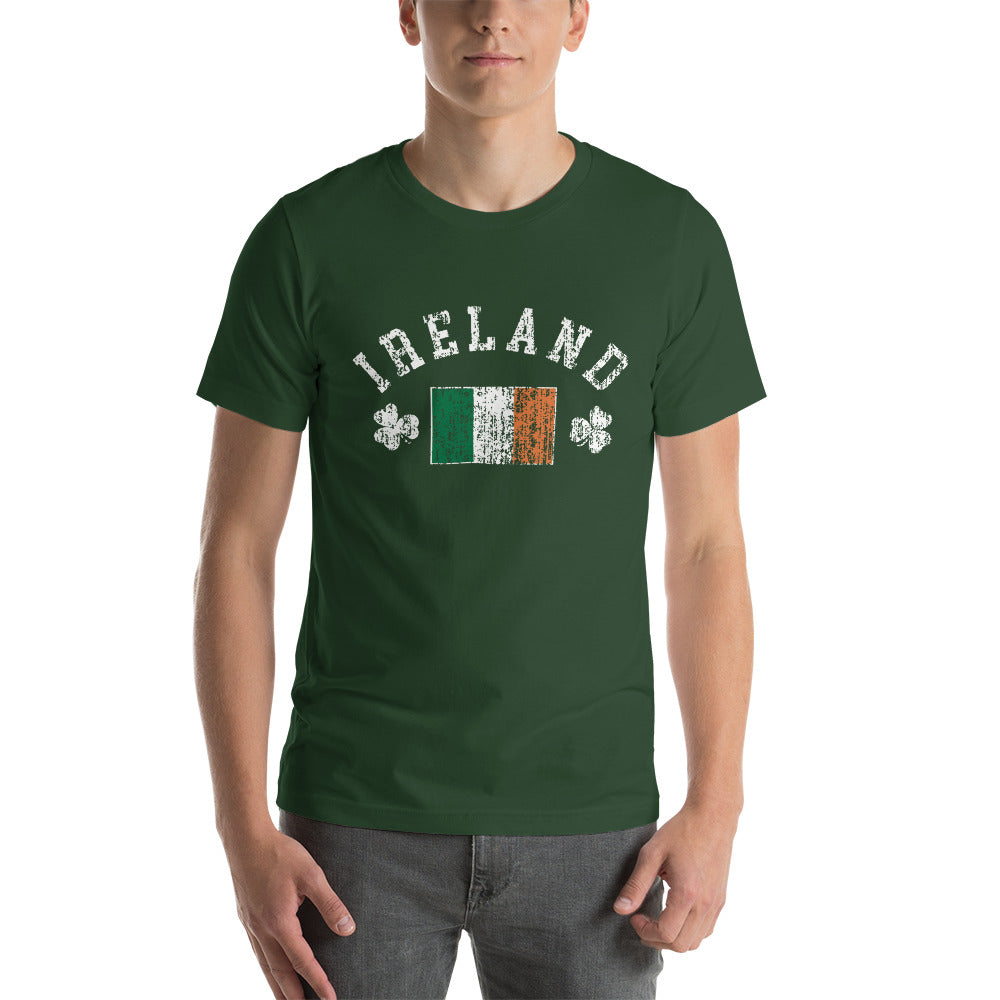 Distressed Flag of Ireland | Unisex | T-Shirt | Shamrocks | Irish | Gift