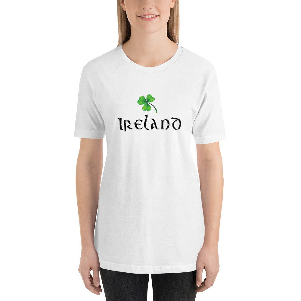 Shamrock | Ireland | (Black Text) | Unisex | T-Shirt | Irish | Gift