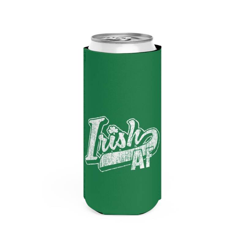 Irish AF Slim Can Hugger – Funny St. Patrick’s Day Cooler for Seltzers & Tall Beers