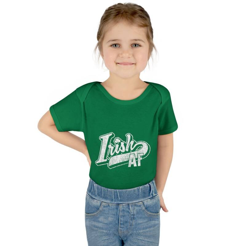 Irish AF Baby Bodysuit – Funny St. Patrick’s Day One-Piece for Little Shamrock Stars - Image 4