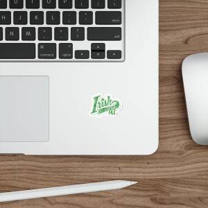 Irish AF Indoor Sticker – Funny Irish Pride Vinyl Decal for Laptops, Bottles & More