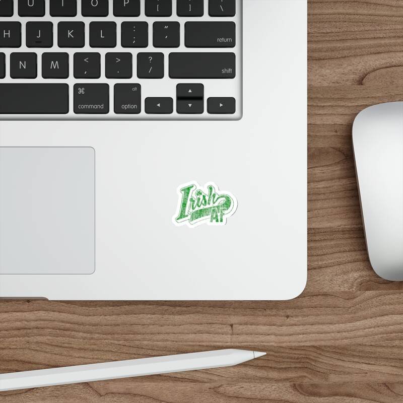 Irish AF Indoor Sticker – Funny Irish Pride Vinyl Decal for Laptops, Bottles & More - Image 2