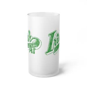 Irish AF Frosted Beer Mug – Funny 16 oz St. Patrick’s Day Glass for Proud Irish Drinkers
