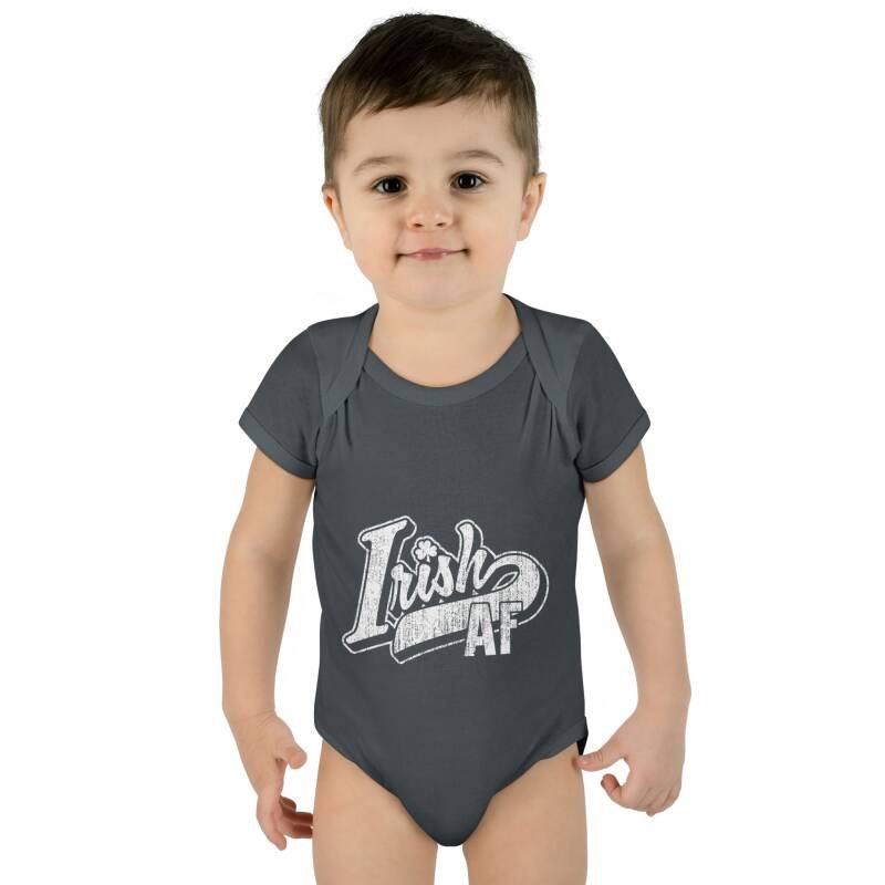 Irish AF Baby Bodysuit – Funny St. Patrick’s Day One-Piece for Little Shamrock Stars - Image 19