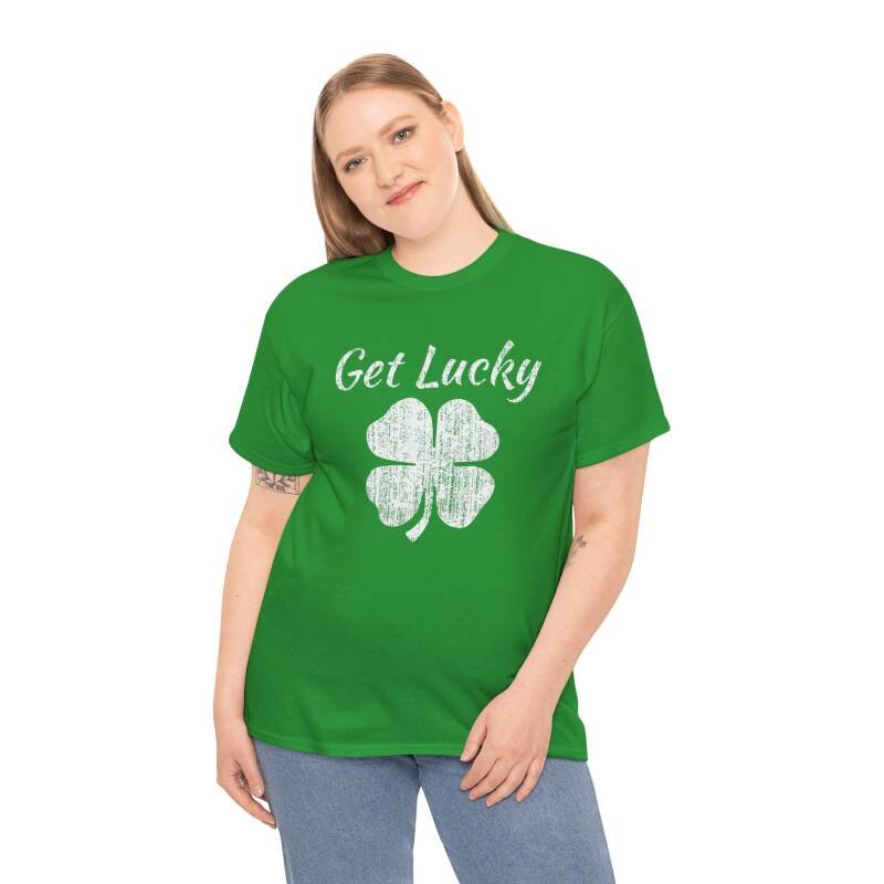 Get Lucky 4 Leaf Clover" Unisex T-Shirt - Image 4