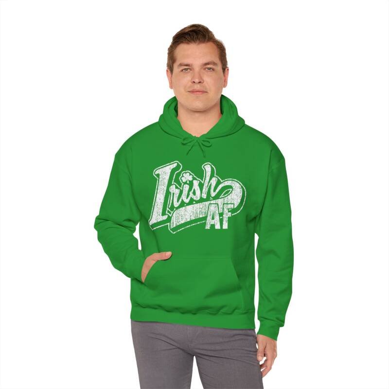 Irish AF Unisex Hoodie – Funny and Bold St. Patrick’s Day Pullover for Proud Irish Vibes - Image 6