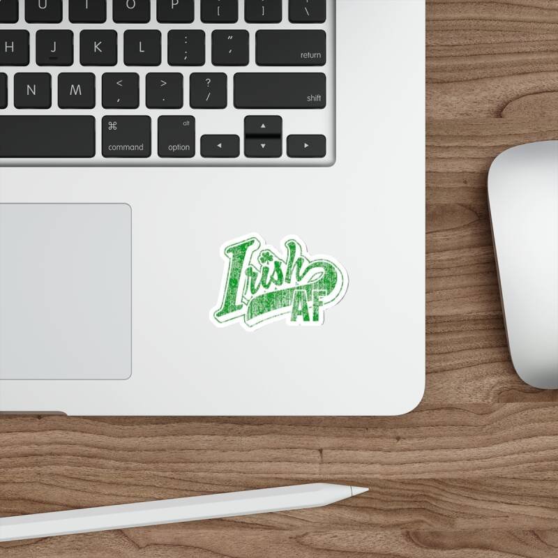 Irish AF Indoor Sticker – Funny Irish Pride Vinyl Decal for Laptops, Bottles & More - Image 6
