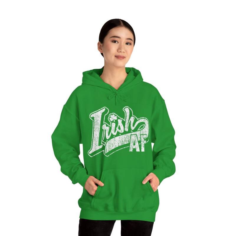 Irish AF Unisex Hoodie – Funny and Bold St. Patrick’s Day Pullover for Proud Irish Vibes - Image 4