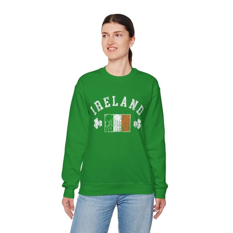 Ireland Shamrock & Flag Sweatshirt – Classic Irish Pride Unisex Crewneck - Image 8