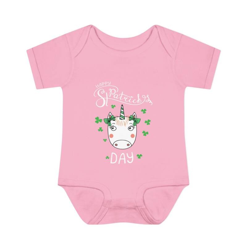 Happy St. Patrick’s Day Unicorn Baby Bodysuit – Cute and Whimsical Irish One-Piece for Babies - Image 15