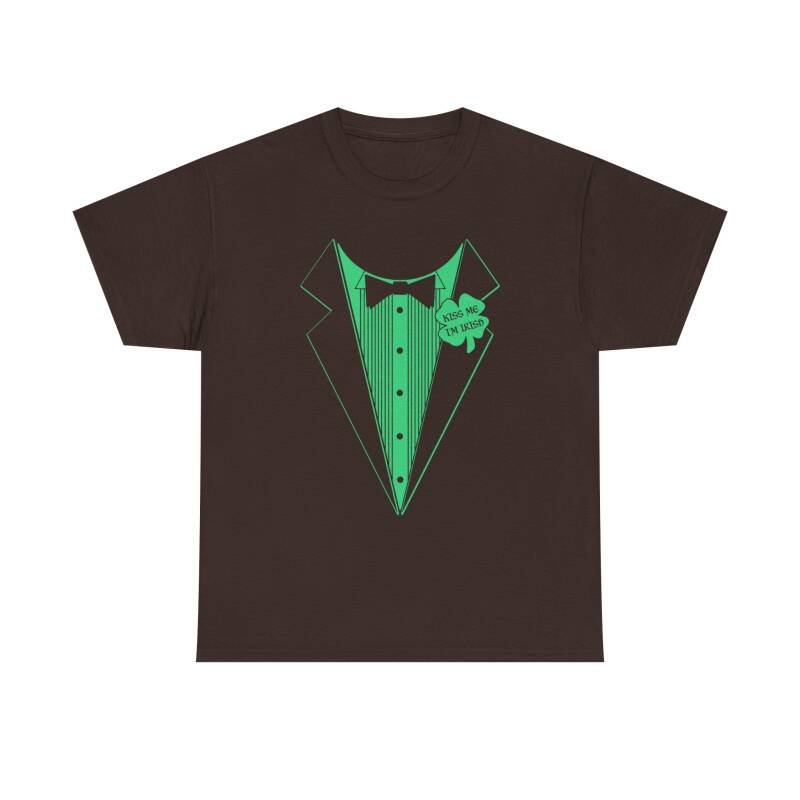Kiss Me I’m Irish Tuxedo T-Shirt – Funny Unisex St. Patrick’s Day Costume Tee - Image 5