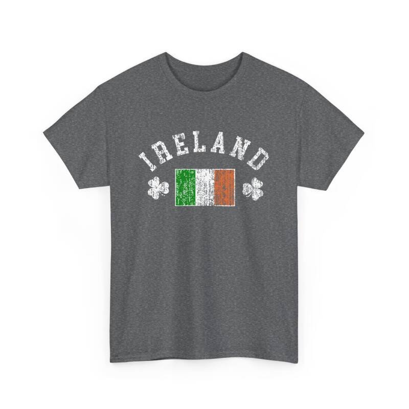 Ireland Shamrock & Flag T-Shirt – Classic Irish Pride Unisex Heavy Cotton Tee - Image 24