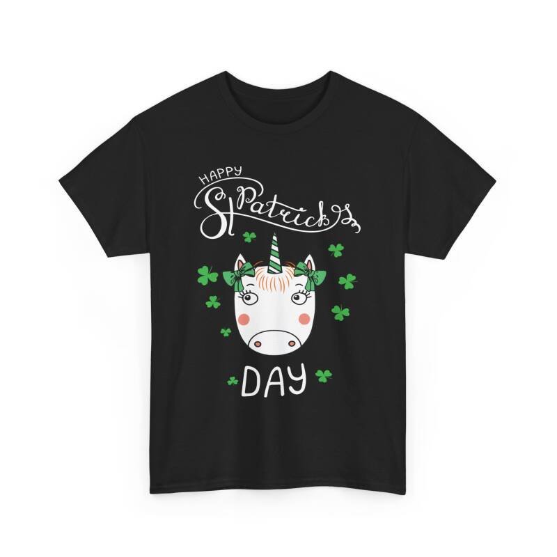 Happy St. Patrick’s Day Unicorn T-Shirt – Cute & Whimsical Unisex Irish Tee - Image 3