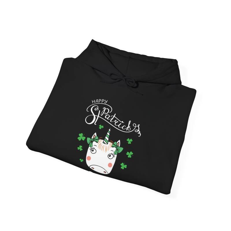 Happy St. Patrick’s Day Unicorn Hoodie – Cute & Cozy Cotton Blend Unisex Irish Hoodie - Image 4