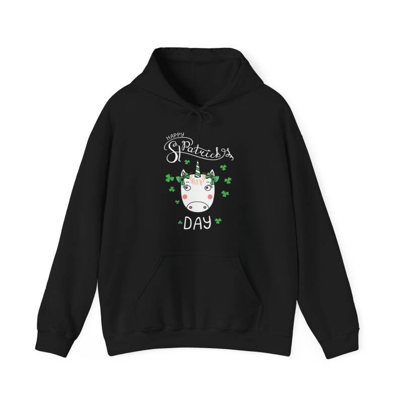 Happy St. Patrick’s Day Unicorn Hoodie – Cute & Cozy Cotton Blend Unisex Irish Hoodie