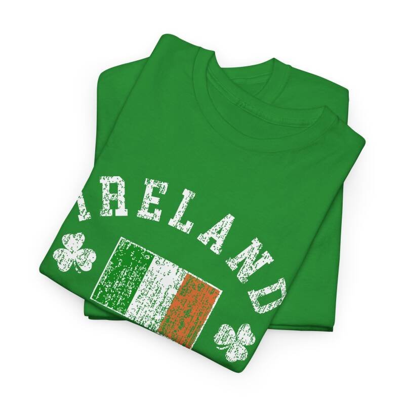 Ireland Shamrock & Flag T-Shirt – Classic Irish Pride Unisex Heavy Cotton Tee - Image 3