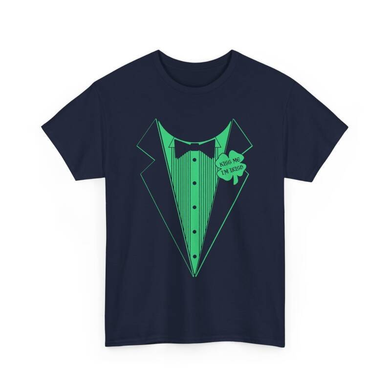 Kiss Me I’m Irish Tuxedo T-Shirt – Funny Unisex St. Patrick’s Day Costume Tee - Image 27