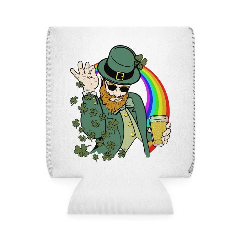 Shamrock Bae Beer Can Hugger – Funny St. Patrick’s Day Can Cooler with Hilarious Leprechaun Design