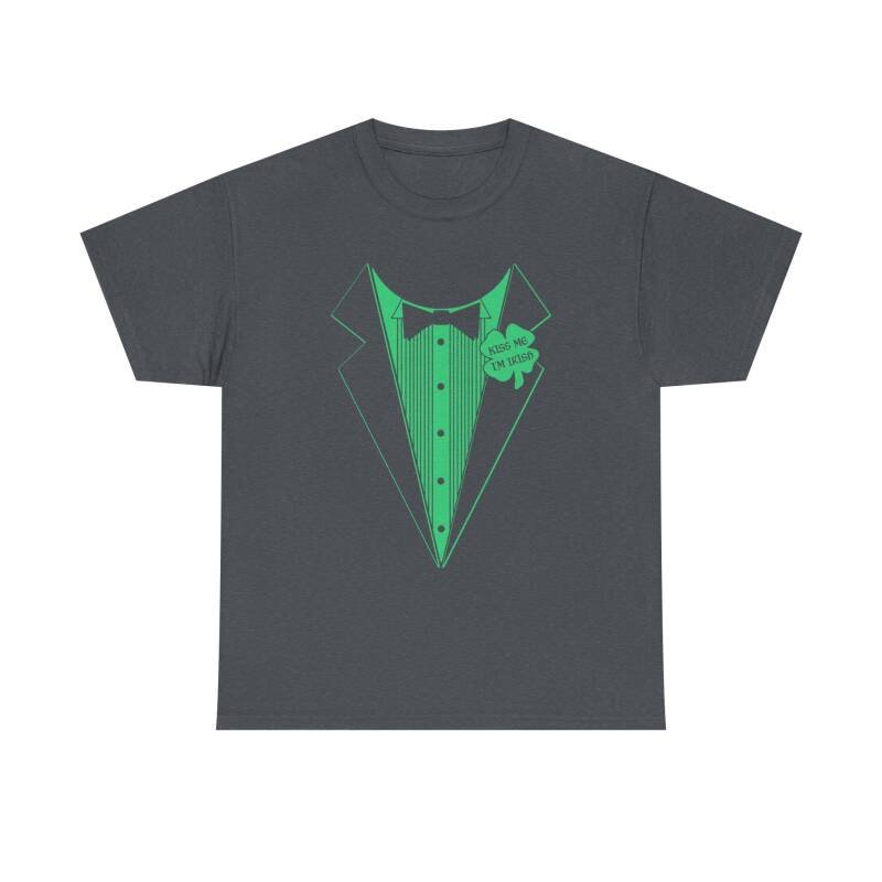 Kiss Me I’m Irish Tuxedo T-Shirt – Funny Unisex St. Patrick’s Day Costume Tee - Image 21