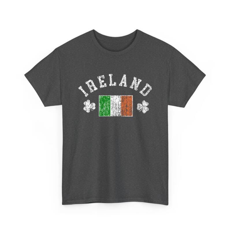 Ireland Shamrock & Flag T-Shirt – Classic Irish Pride Unisex Heavy Cotton Tee - Image 13