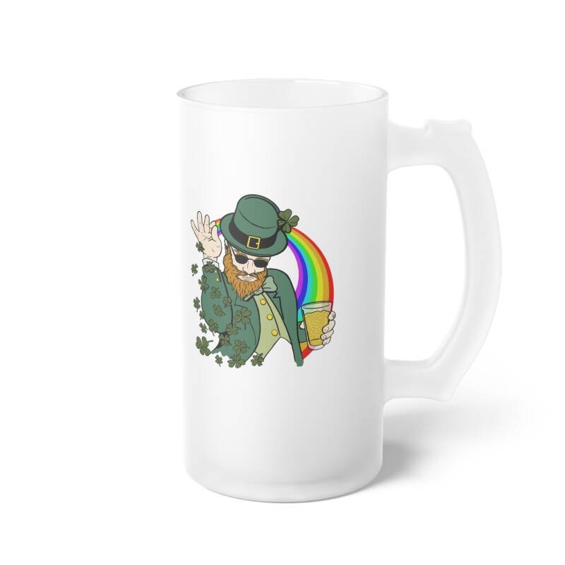 Shamrock Bae Frosted Beer Mug – Funny St. Patrick’s Day Glass for Your Favorite Irish Babe - Image 4