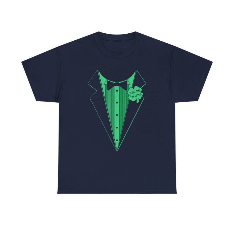Kiss Me I’m Irish Tuxedo T-Shirt – Funny Unisex St. Patrick’s Day Costume Tee - Image 25