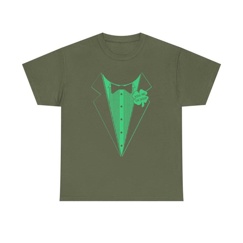 Kiss Me I’m Irish Tuxedo T-Shirt – Funny Unisex St. Patrick’s Day Costume Tee - Image 9