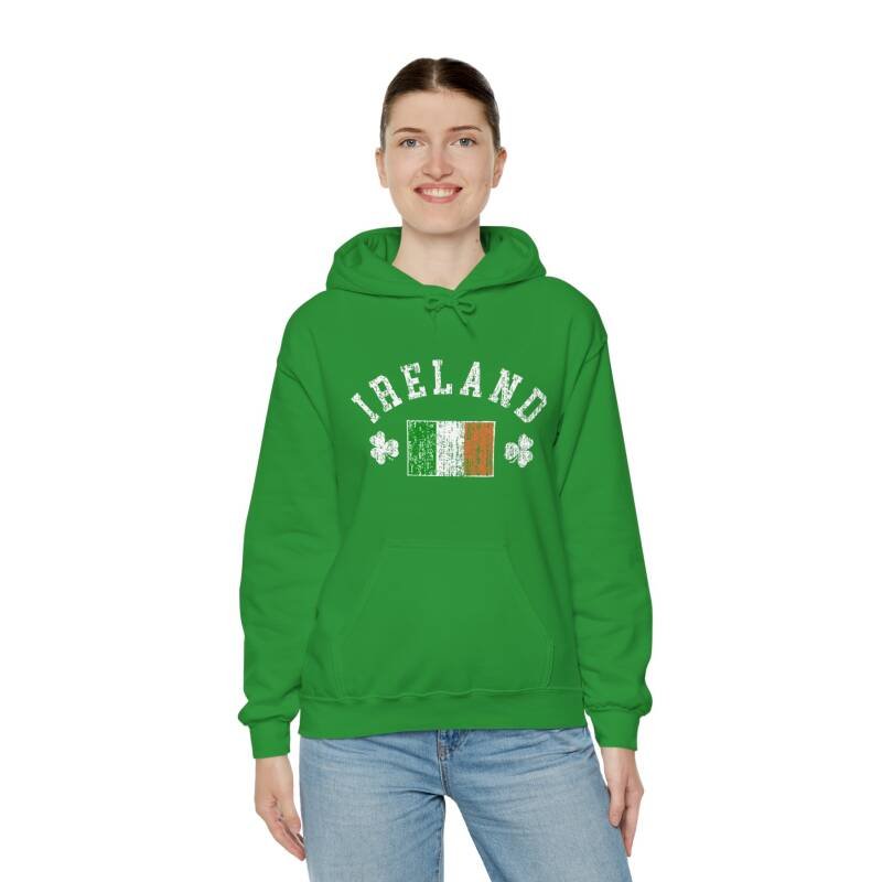 Ireland Flag & Shamrock Hoodie – Classic Irish Pride Unisex Heavy Blend Hoodie - Image 11