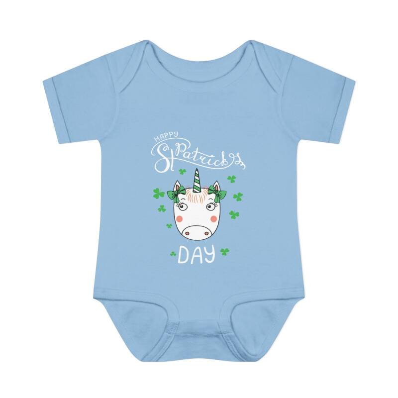 Happy St. Patrick’s Day Unicorn Baby Bodysuit – Cute and Whimsical Irish One-Piece for Babies - Image 11