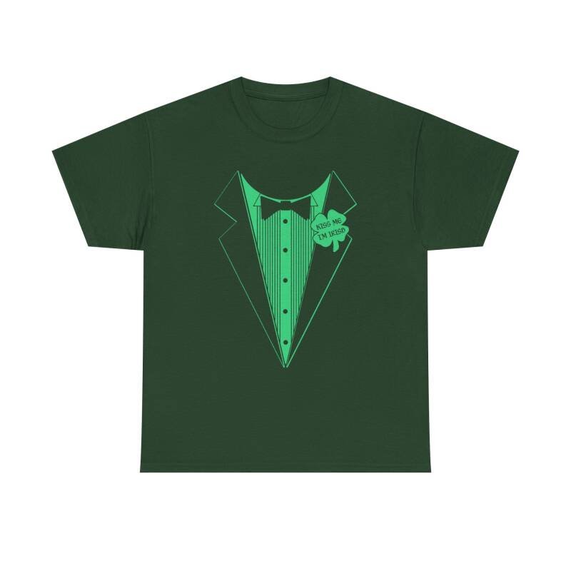 Kiss Me I’m Irish Tuxedo T-Shirt – Funny Unisex St. Patrick’s Day Costume Tee - Image 13