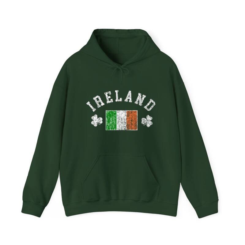 Ireland Flag & Shamrock Hoodie – Classic Irish Pride Unisex Heavy Blend Hoodie - Image 15