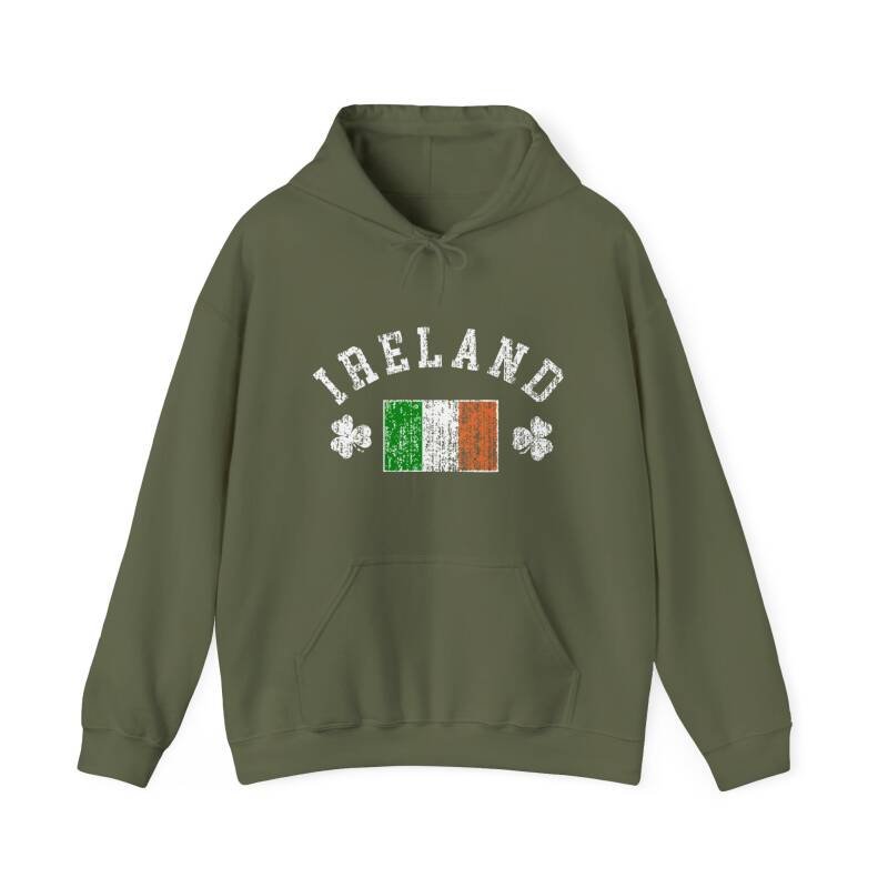 Ireland Flag & Shamrock Hoodie – Classic Irish Pride Unisex Heavy Blend Hoodie - Image 14