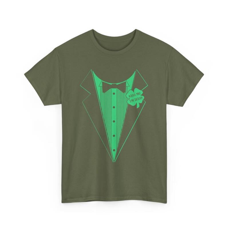 Kiss Me I’m Irish Tuxedo T-Shirt – Funny Unisex St. Patrick’s Day Costume Tee - Image 11