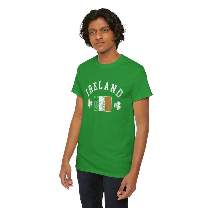 Ireland Shamrock & Flag T-Shirt – Classic Irish Pride Unisex Heavy Cotton Tee - Image 10