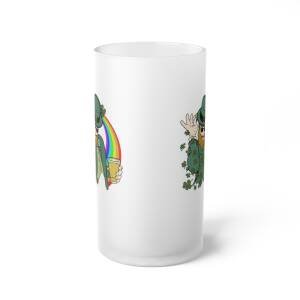 Shamrock Bae Frosted Beer Mug – Funny St. Patrick’s Day Glass for Your Favorite Irish Babe