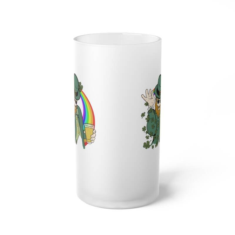 Shamrock Bae Frosted Beer Mug – Funny St. Patrick’s Day Glass for Your Favorite Irish Babe - Image 2