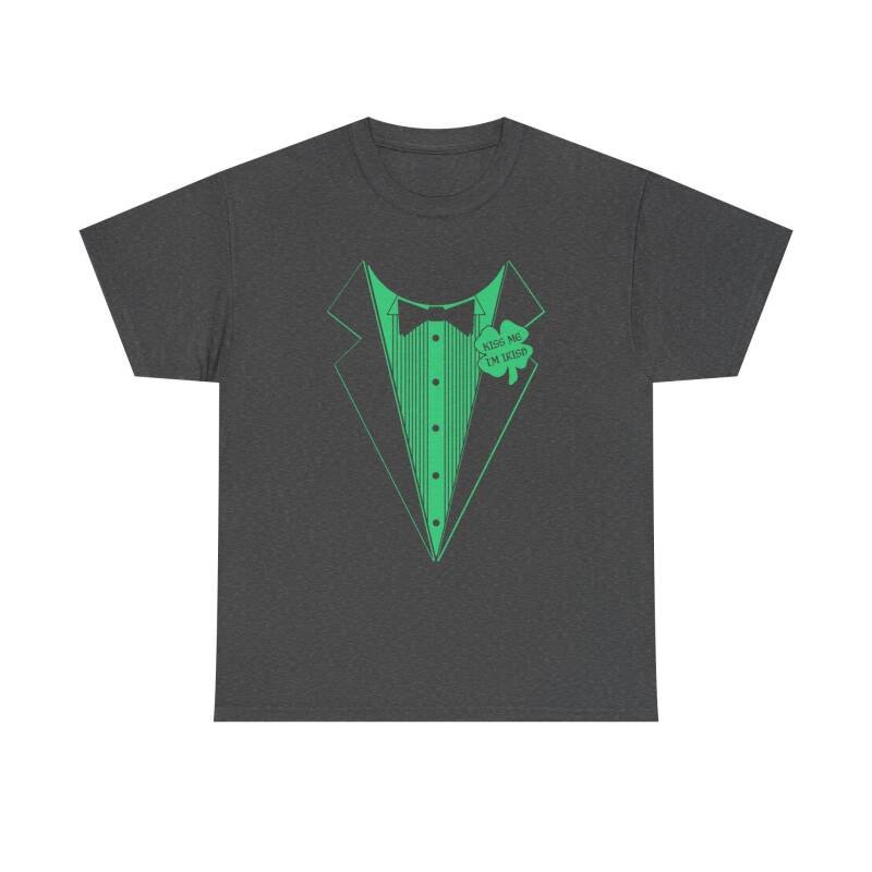 Kiss Me I’m Irish Tuxedo T-Shirt – Funny Unisex St. Patrick’s Day Costume Tee - Image 17