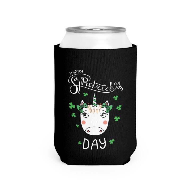 Happy St. Patrick’s Day Unicorn Beer Can Hugger – Cute & Whimsical Irish Drink Cooler - Image 3