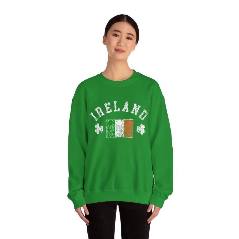 Ireland Shamrock & Flag Sweatshirt – Classic Irish Pride Unisex Crewneck - Image 4