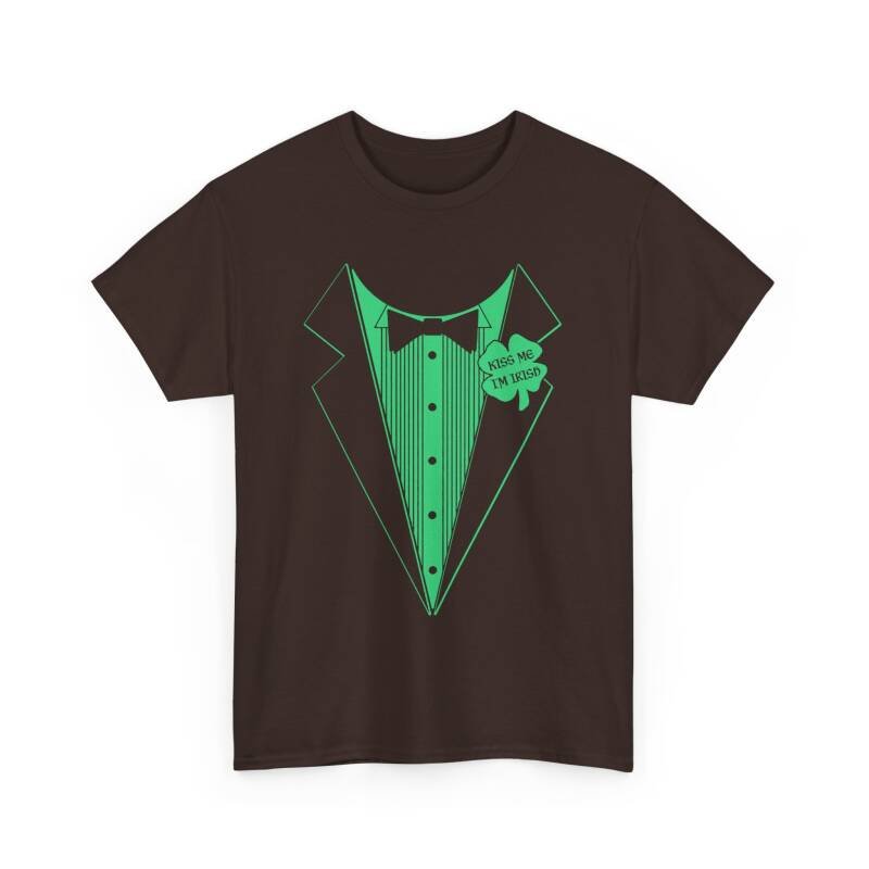 Kiss Me I’m Irish Tuxedo T-Shirt – Funny Unisex St. Patrick’s Day Costume Tee - Image 7