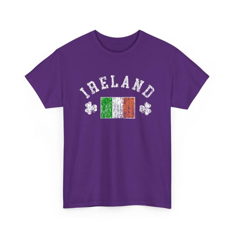 Ireland Shamrock & Flag T-Shirt – Classic Irish Pride Unisex Heavy Cotton Tee - Image 23