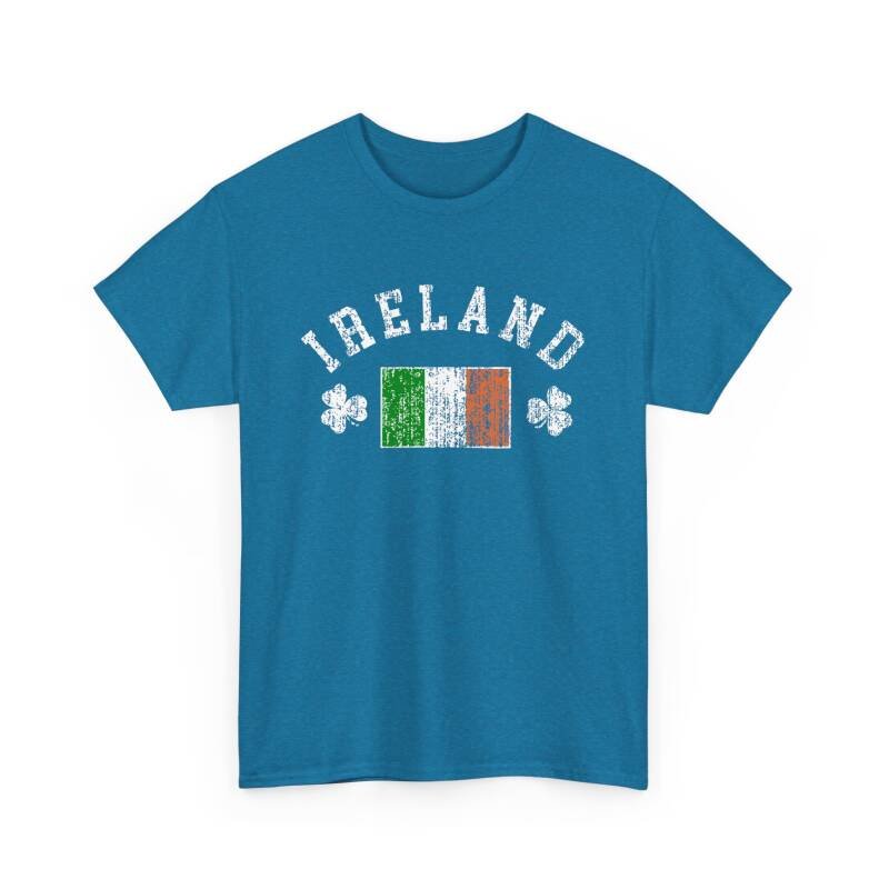 Ireland Shamrock & Flag T-Shirt – Classic Irish Pride Unisex Heavy Cotton Tee - Image 25