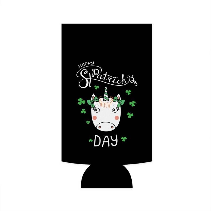 Happy St. Patrick’s Day Unicorn Slim Can Hugger – Cute & Magical Irish Seltzer Cooler