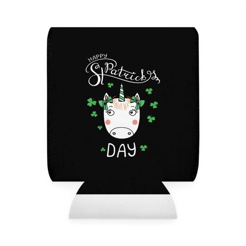 Happy St. Patrick’s Day Unicorn Beer Can Hugger – Cute & Whimsical Irish Drink Cooler