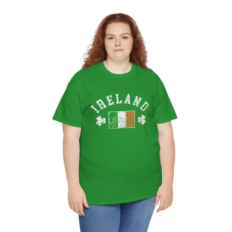 Ireland Shamrock & Flag T-Shirt – Classic Irish Pride Unisex Heavy Cotton Tee - Image 8