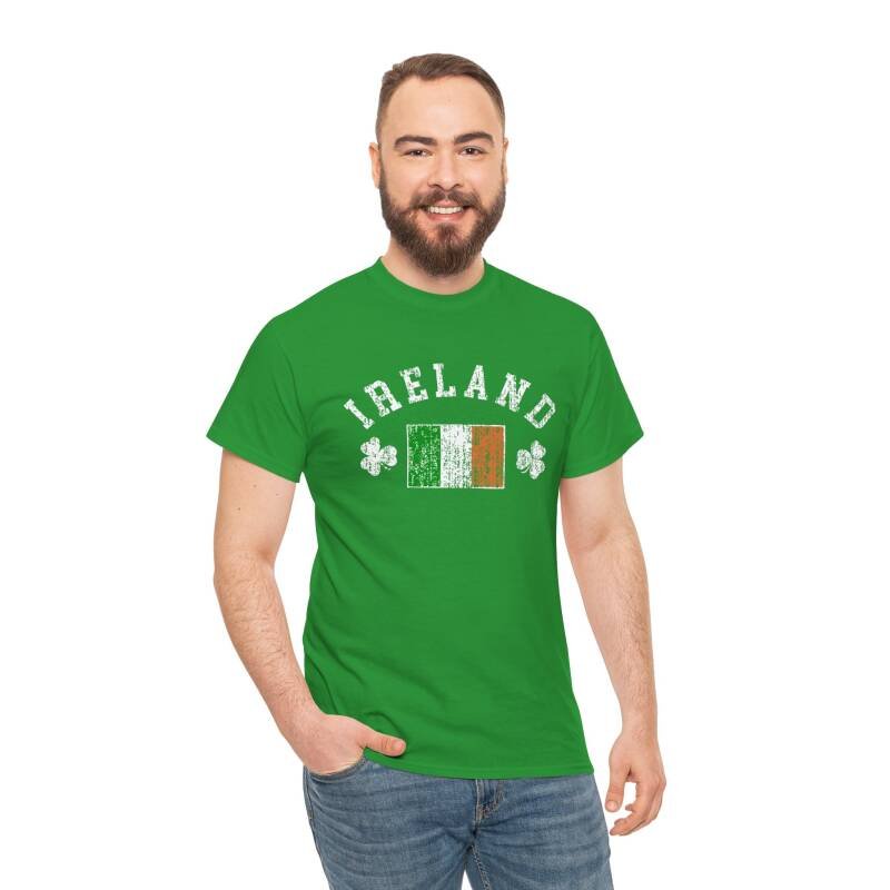 Ireland Shamrock & Flag T-Shirt – Classic Irish Pride Unisex Heavy Cotton Tee - Image 7
