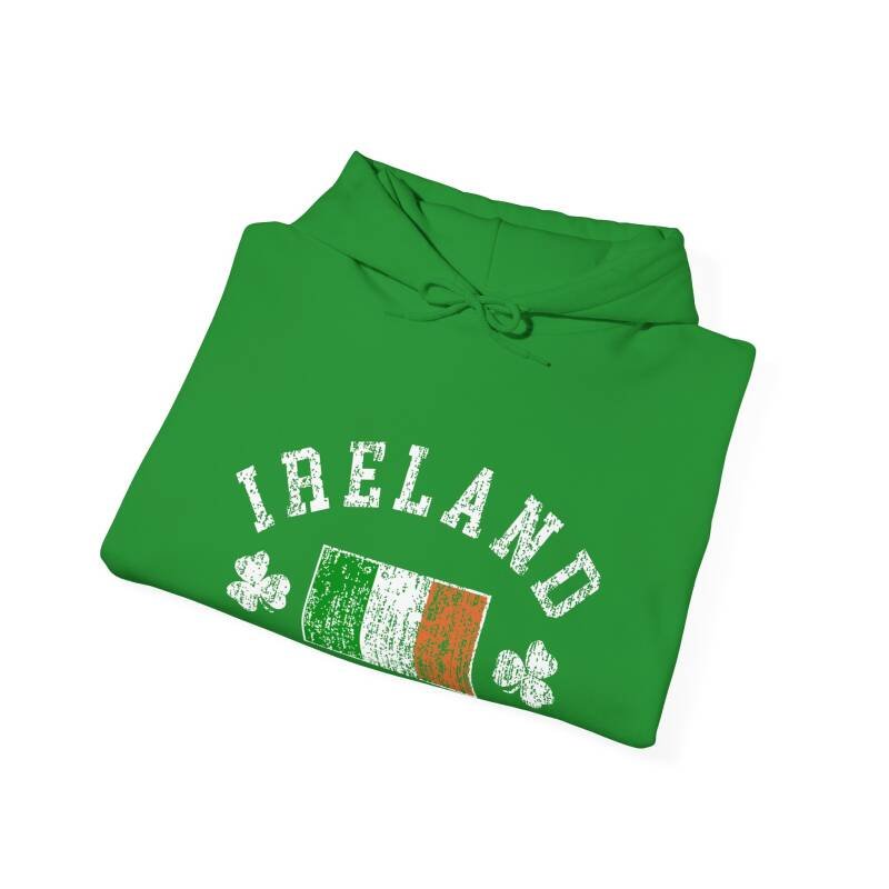 Ireland Flag & Shamrock Hoodie – Classic Irish Pride Unisex Heavy Blend Hoodie - Image 4