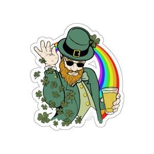 Shamrock Bae Indoor Sticker – Funny Irish Leprechaun Shamrock Sprinkle Vinyl Decal
