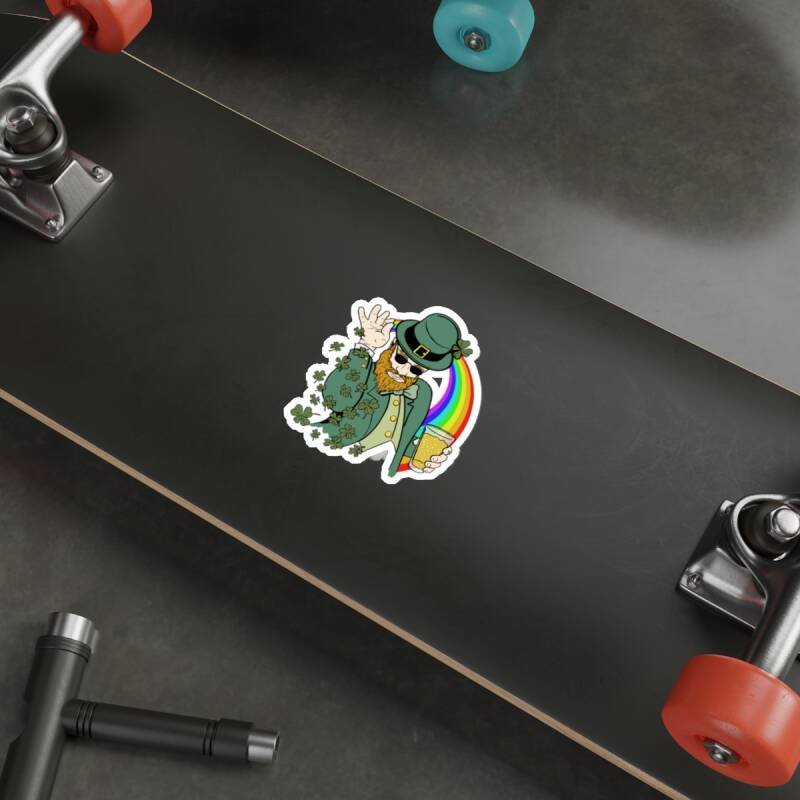 Shamrock Bae Indoor Sticker – Funny Irish Leprechaun Shamrock Sprinkle Vinyl Decal - Image 14