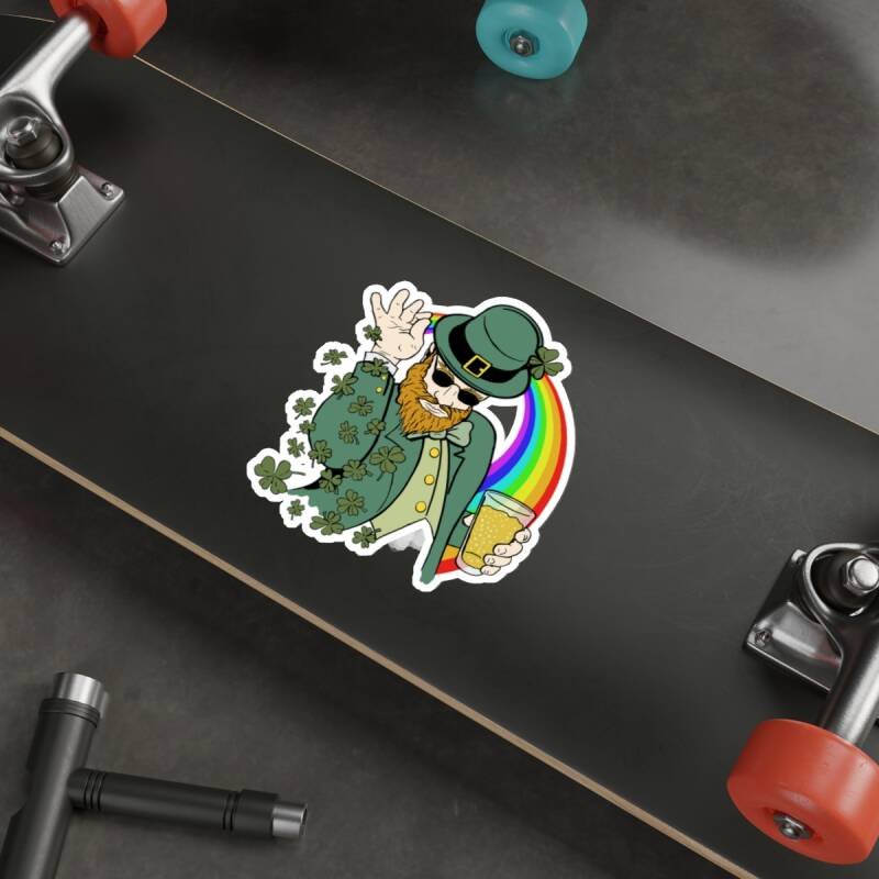 Shamrock Bae Indoor Sticker – Funny Irish Leprechaun Shamrock Sprinkle Vinyl Decal - Image 3